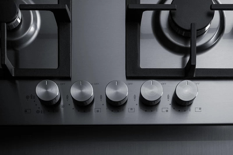 SUMMIT 34" Wide 5-Burner Gas Cooktop In Stainless Steel - Stainless Steel (GCJ536SS)