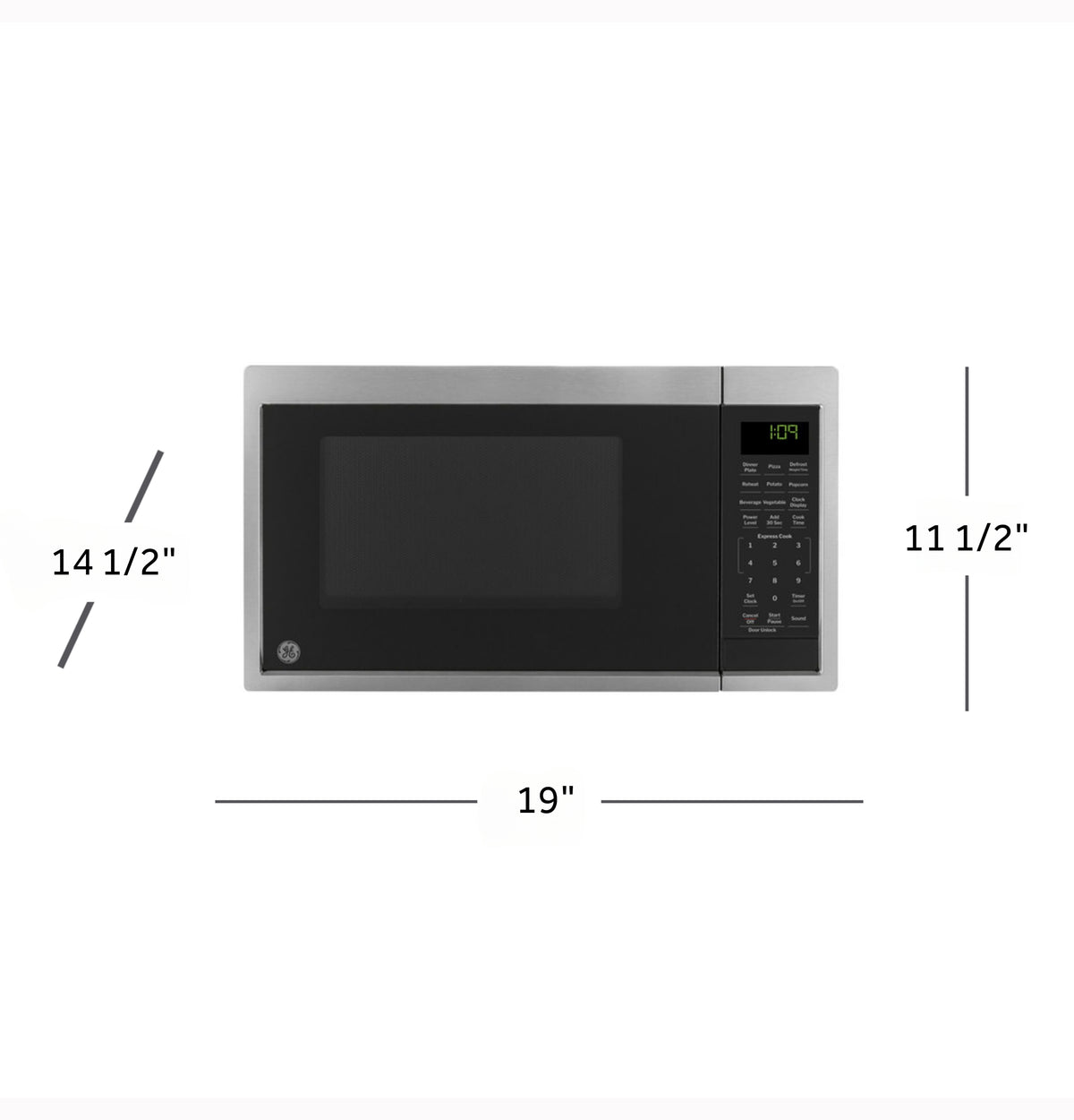 GE 0.9 Cu. Ft. Capacity Countertop Microwave Oven - Stainless Steel (GCST09N1WSS)