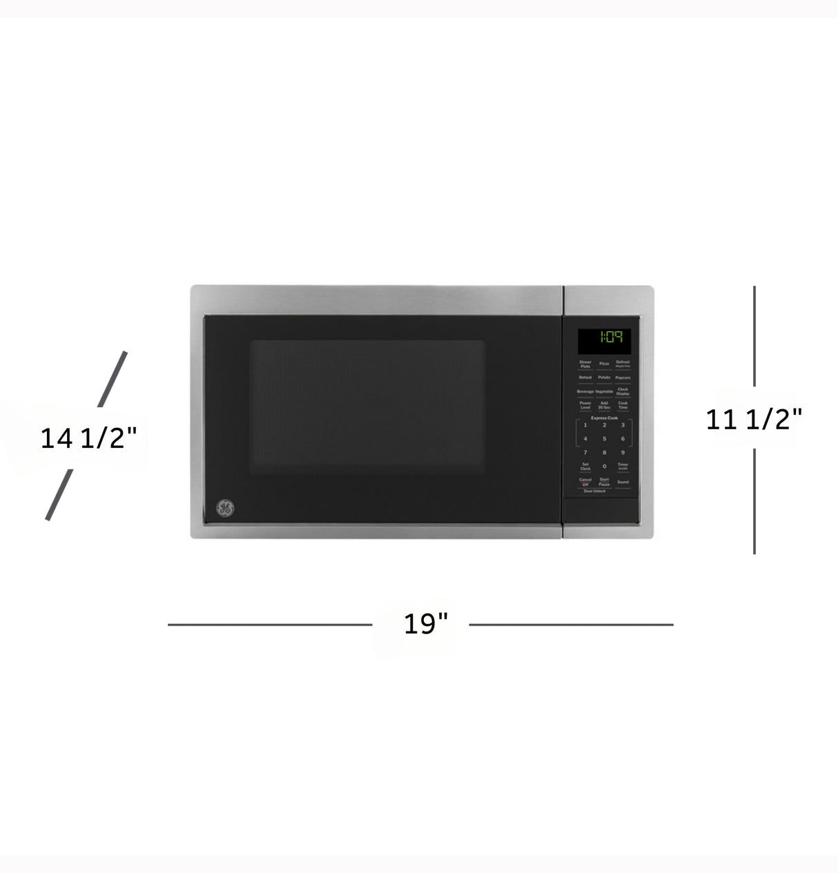 GE 0.9 Cu. Ft. Capacity Countertop Microwave Oven - Stainless Steel (GCST09N1WSS)
