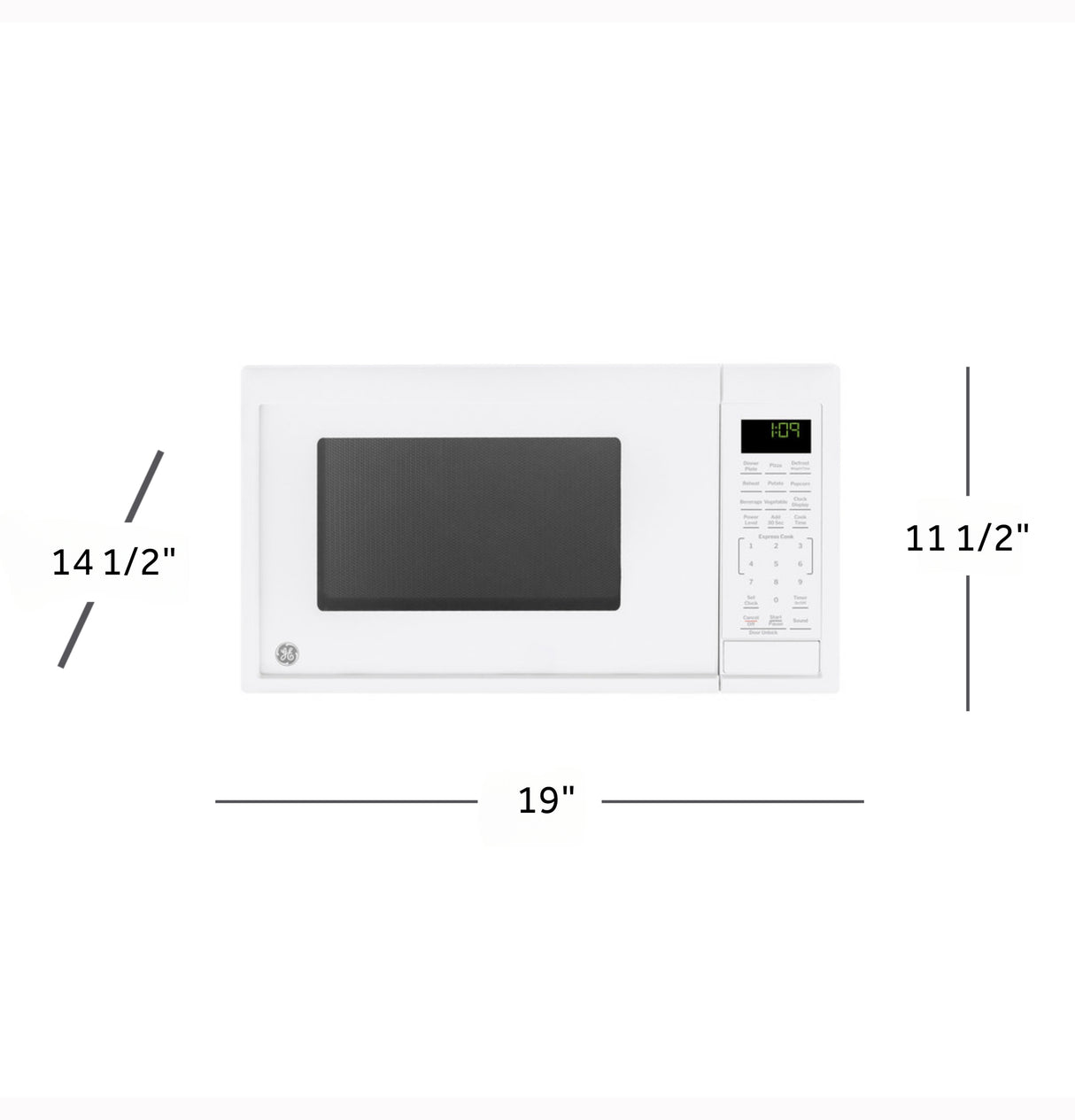 GE 0.9 Cu. Ft. Capacity Countertop Microwave Oven - White (GCST09N1WWW)