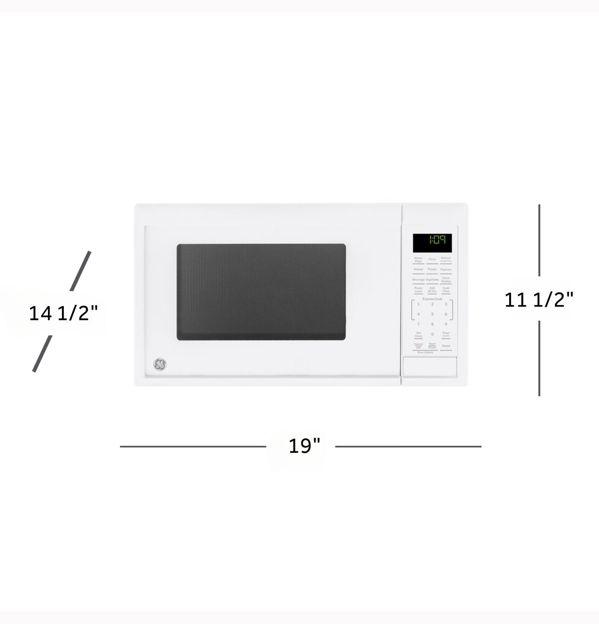 GE 0.9 Cu. Ft. Capacity Countertop Microwave Oven - White (GCST09N1WWW)