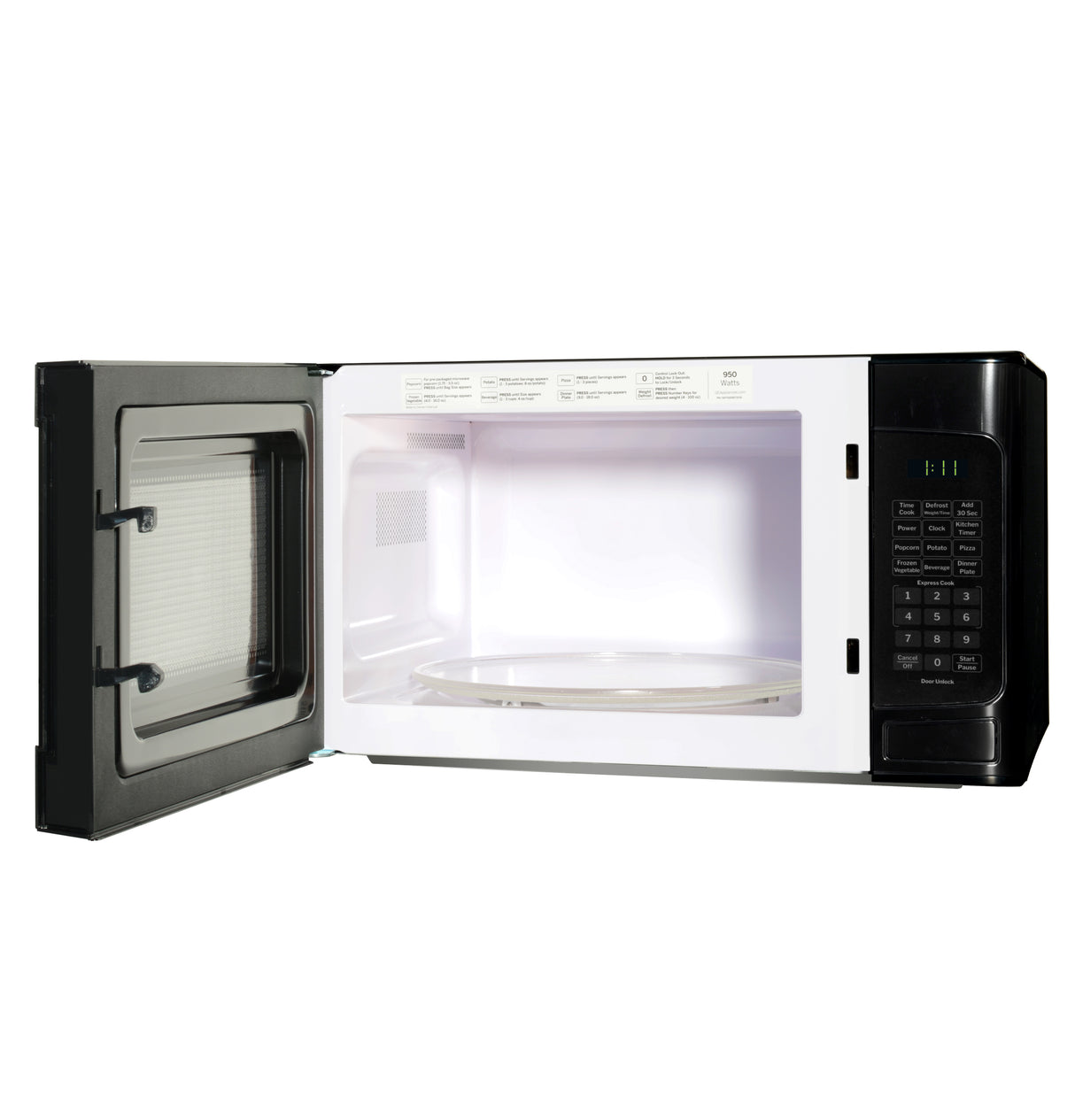 GE 1.1 Cu. Ft. Capacity Countertop Microwave Oven - Black (GCST11N1WBB)