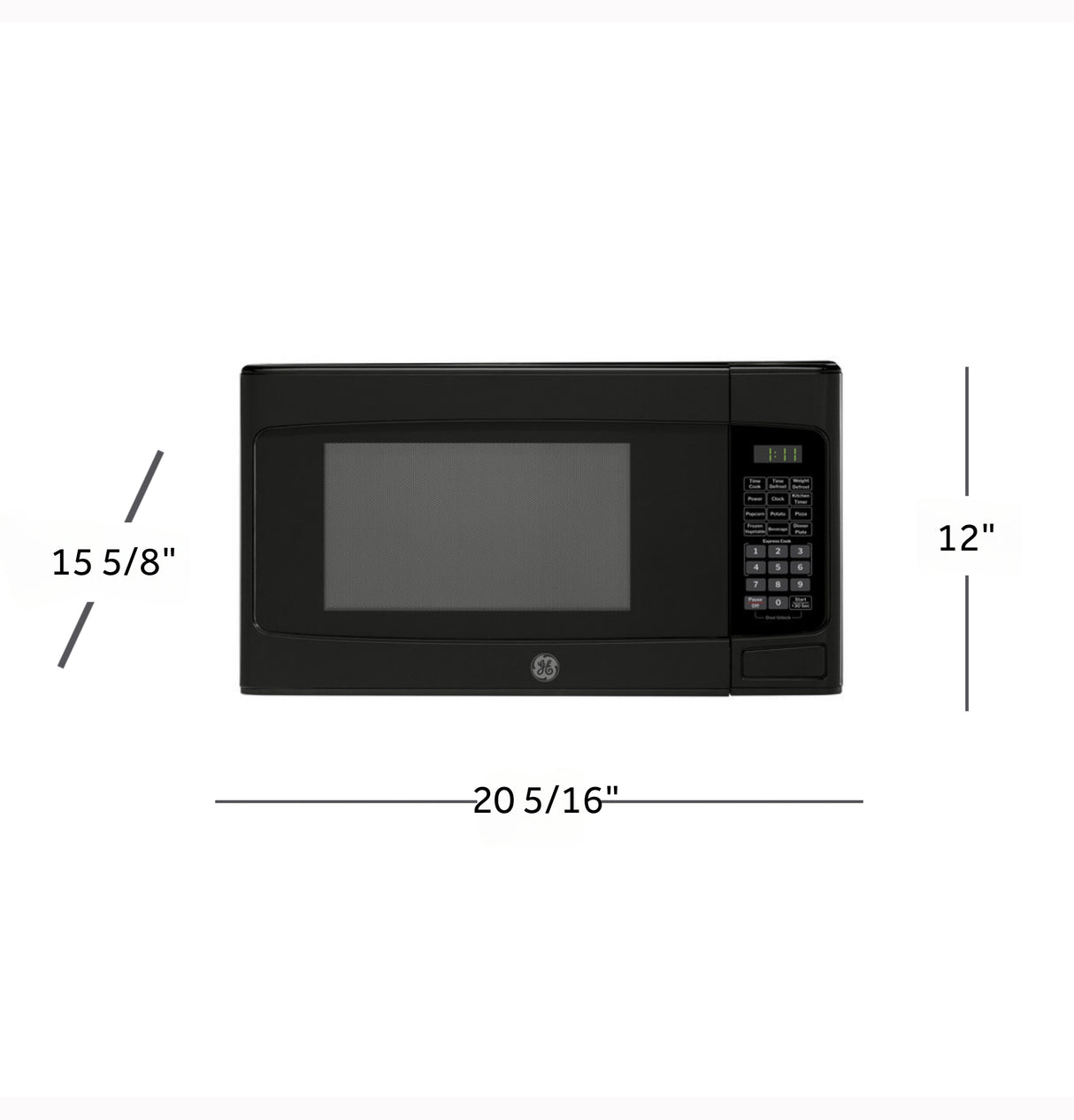 GE 1.1 Cu. Ft. Capacity Countertop Microwave Oven - Black (GCST11N1WBB)