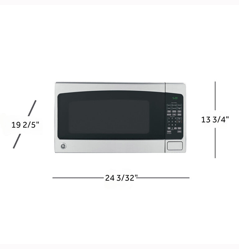 GE 2.0 Cu. Ft. Capacity Countertop Microwave Oven - Stainless Steel/Black (GCST20S1WSS)