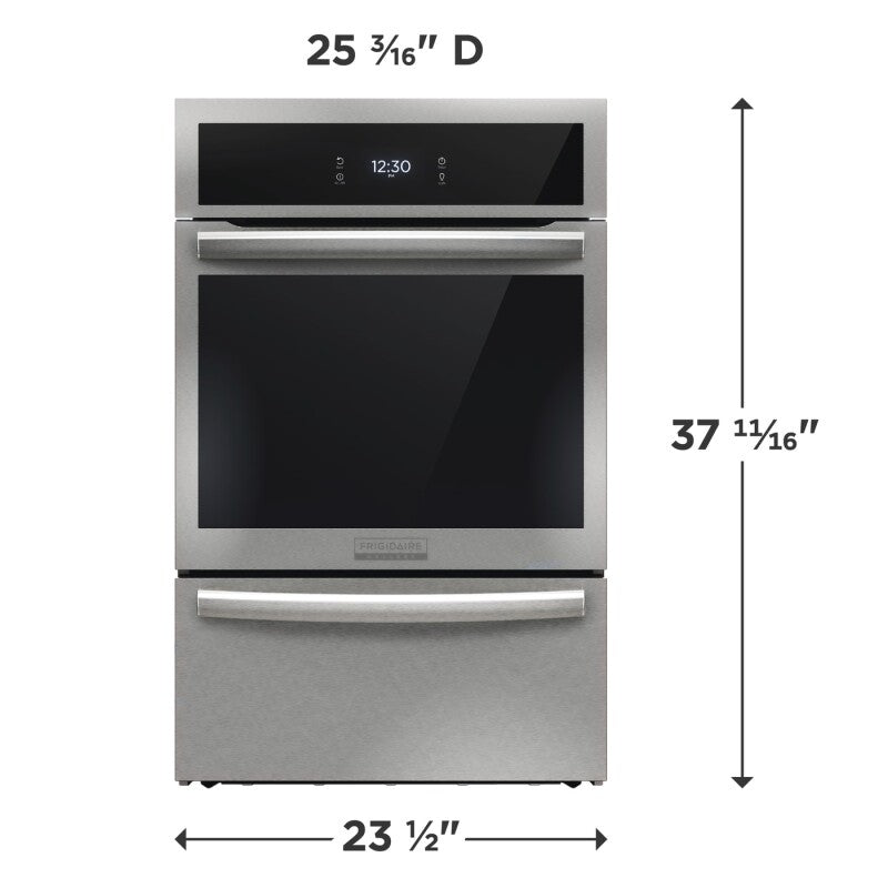 Frigidaire Gallery 24" Single Gas Wall Oven with Air Fry - Black (GCWG2438AB)
