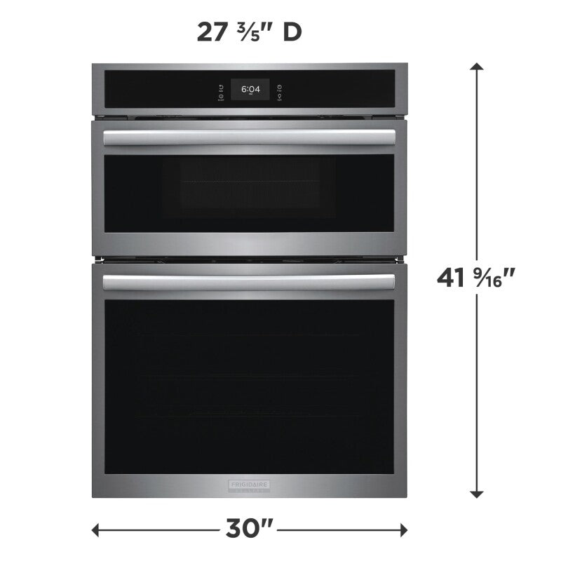 Frigidaire Gallery 30" Electric Wall Oven and Microwave Combination with 15+ Ways To Cook - Stainless Steel (GCWM3067AF)
