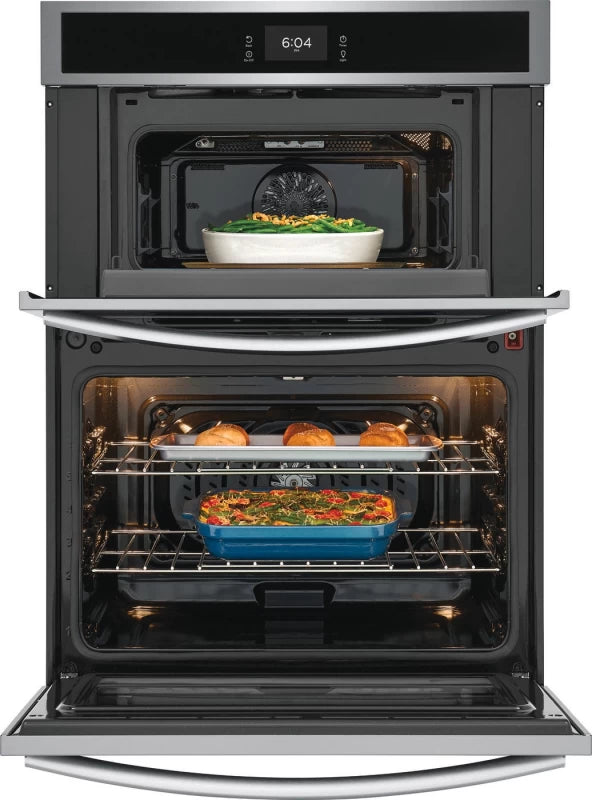 Frigidaire Gallery 30" Electric Wall Oven and Microwave Combination with 15+ Ways To Cook - Stainless Steel (GCWM3067AF)