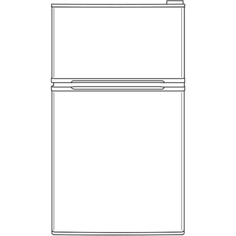 GE Double-Door Compact Refrigerator - Black (GDE03GGKBB)