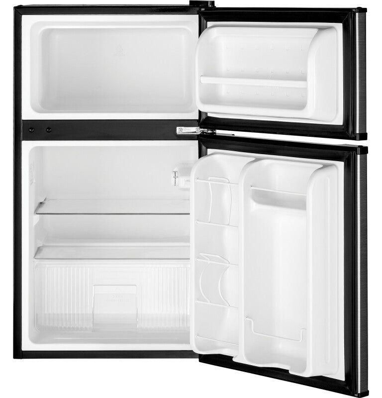 GE Double-Door Compact Refrigerator - Black (GDE03GLKLB)