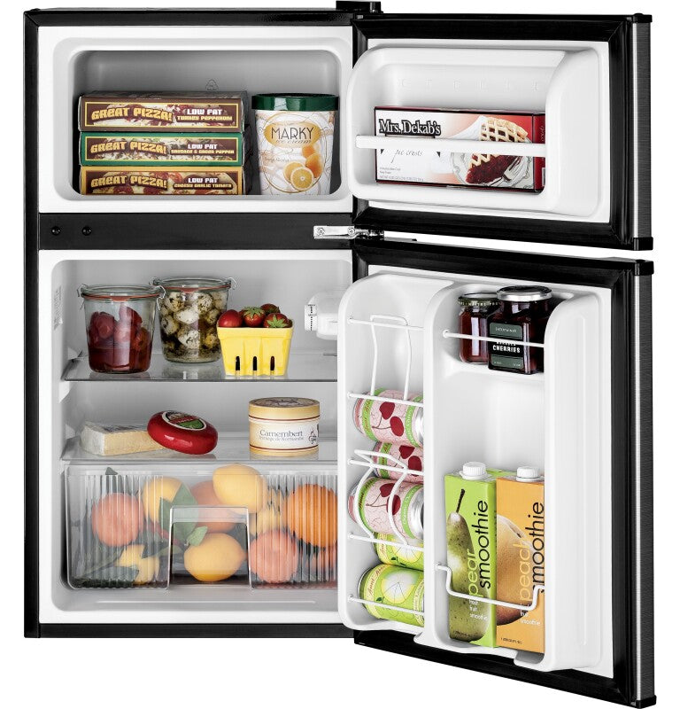 GE Double-Door Compact Refrigerator - CleanSteel™ (GDE03GLKLB)