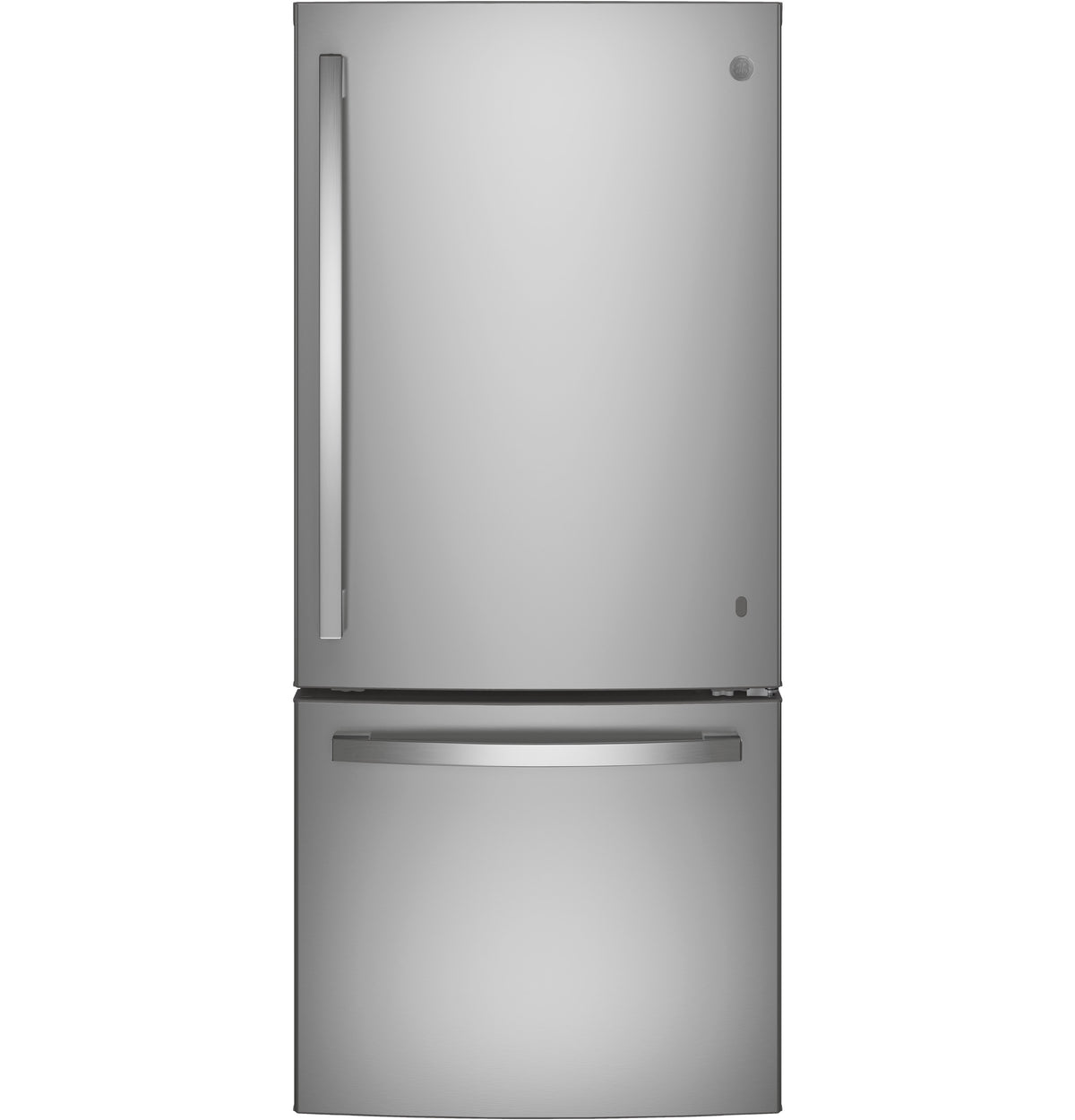 GE 21.0 Cu. Ft. Bottom-Freezer Refrigerator - Fingerprint Resistant Stainless Steel (GDE21EYKFS)