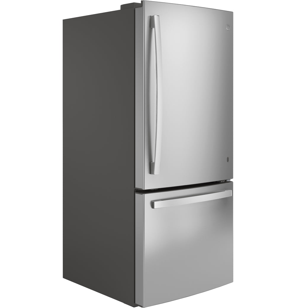 GE 21.0 Cu. Ft. Bottom-Freezer Refrigerator - Stainless Steel (GDE21EYKFS)