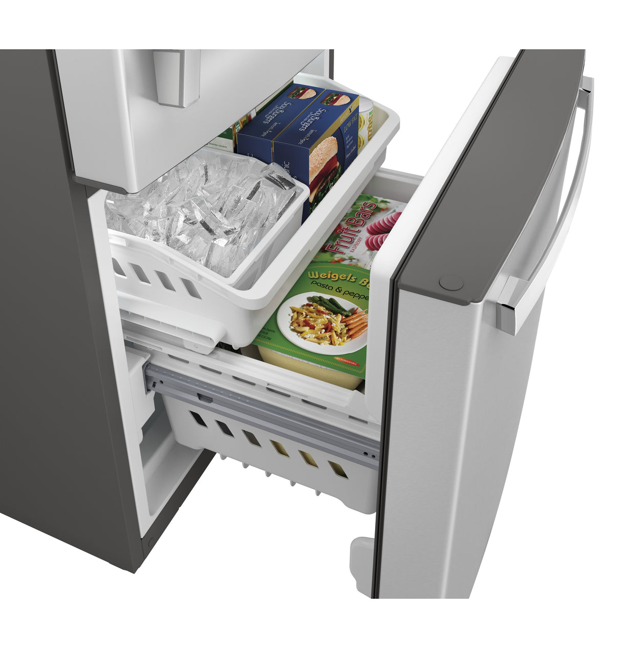 GE 21.0 Cu. Ft. Bottom-Freezer Refrigerator - Fingerprint Resistant Stainless Steel (GDE21EYKFS)