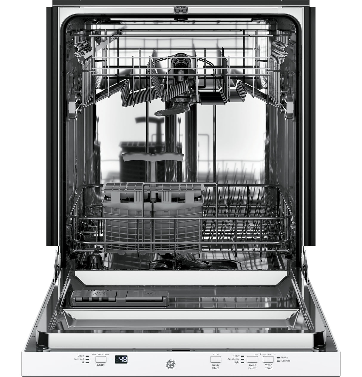 GE ADA Compliant Stainless Steel Interior Dishwasher with Sanitize Cycle - White (GDT225SGLWW)