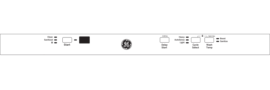 GE ADA Compliant Stainless Steel Interior Dishwasher with Sanitize Cycle - White (GDT225SGLWW)