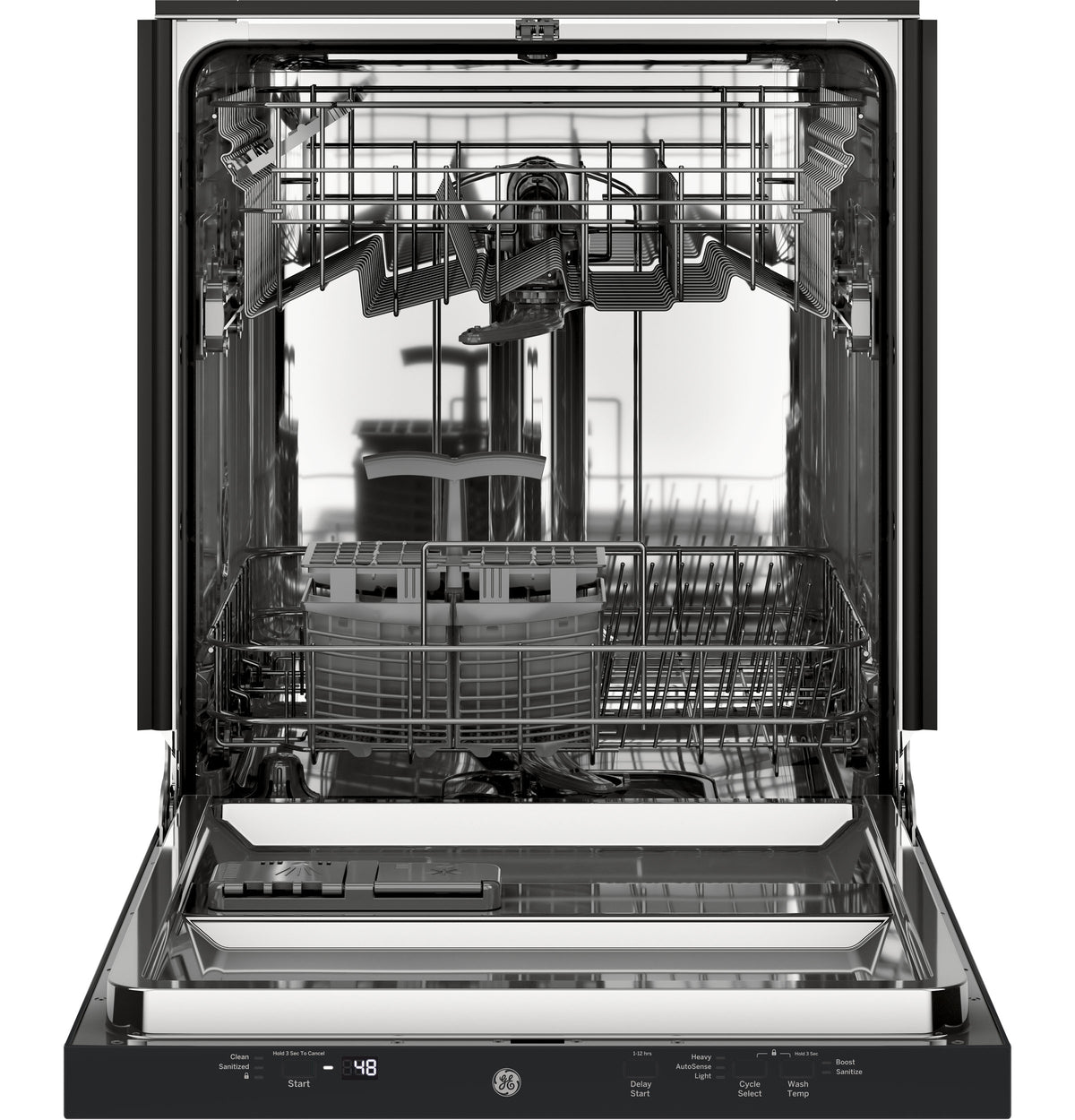 GE ADA Compliant Stainless Steel Interior Dishwasher with Sanitize Cycle - Black (GDT226SGLBB)
