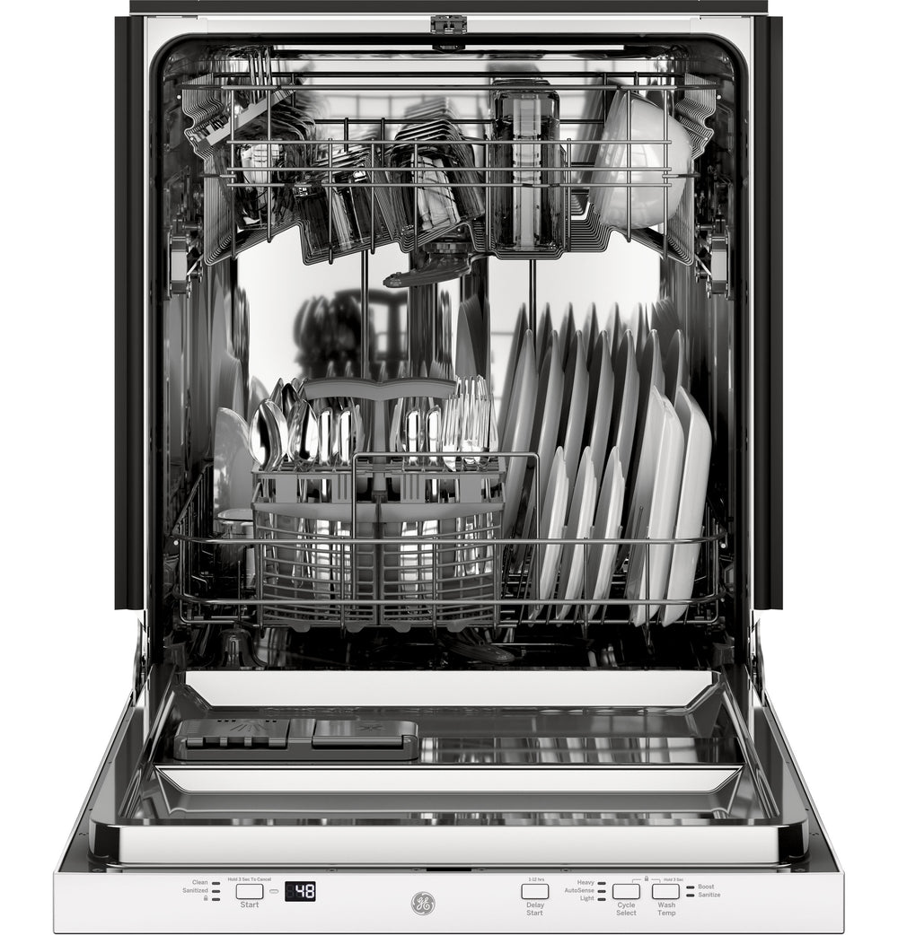 GE ADA Compliant Stainless Steel Interior Dishwasher with Sanitize Cycle - White (GDT226SGLWW)