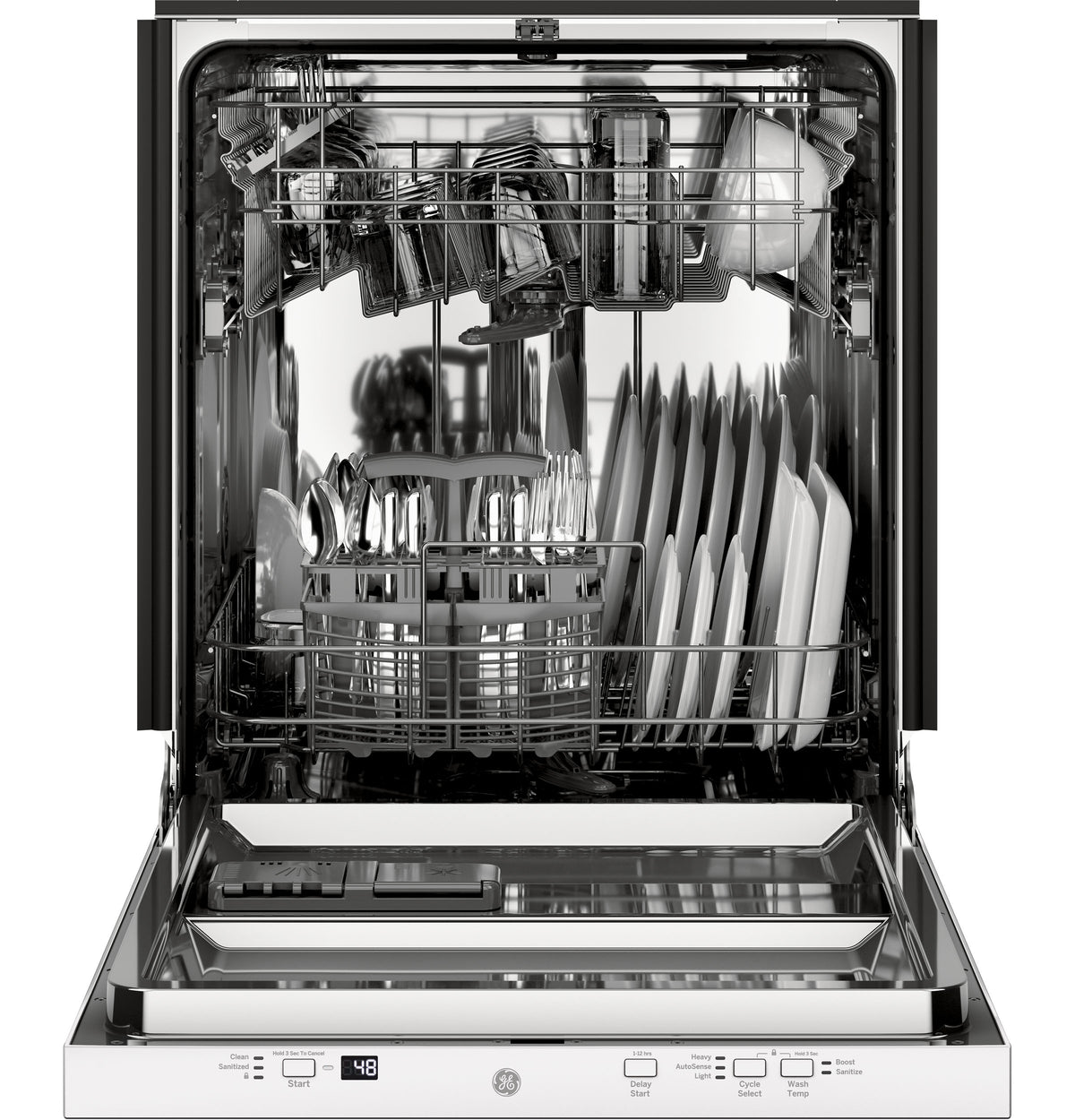 GE ADA Compliant Stainless Steel Interior Dishwasher with Sanitize Cycle - White (GDT226SGLWW)
