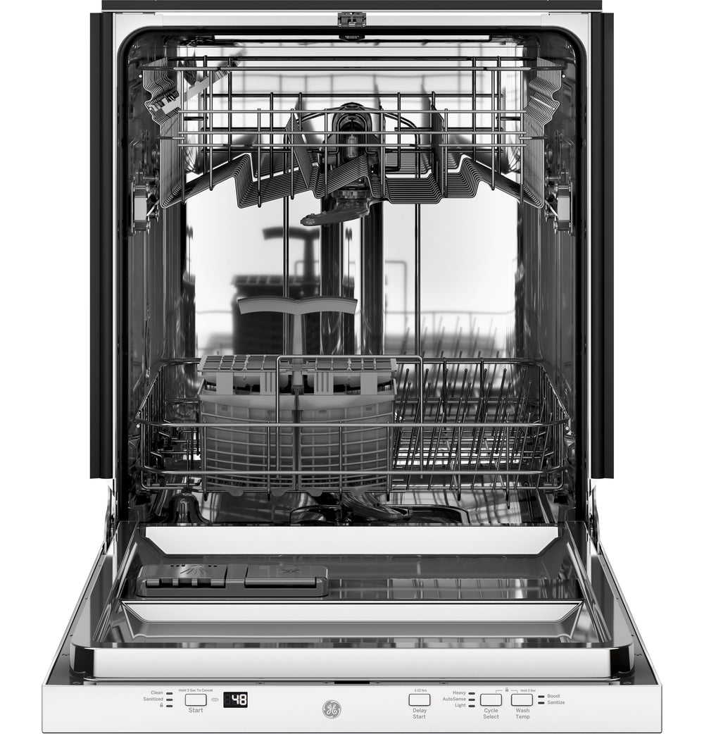 GE ADA Compliant Stainless Steel Interior Dishwasher with Sanitize Cycle - White (GDT226SGLWW)