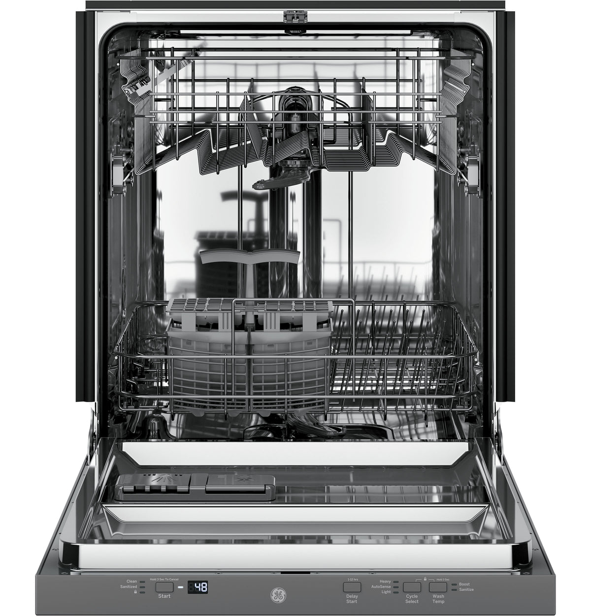 GE ADA Compliant Stainless Steel Interior Panel-Ready Dishwasher with Sanitize Cycle - Custom Panel and Handle Required (GDT226SILII)