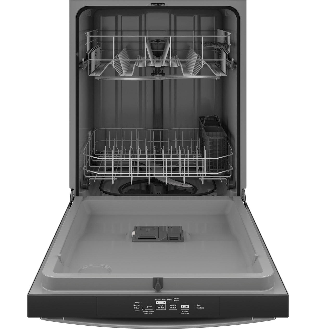 GE Top Control with Plastic Interior Dishwasher with Sanitize Cycle & Dry Boost - Stainless Steel (GDT535PSRSS)