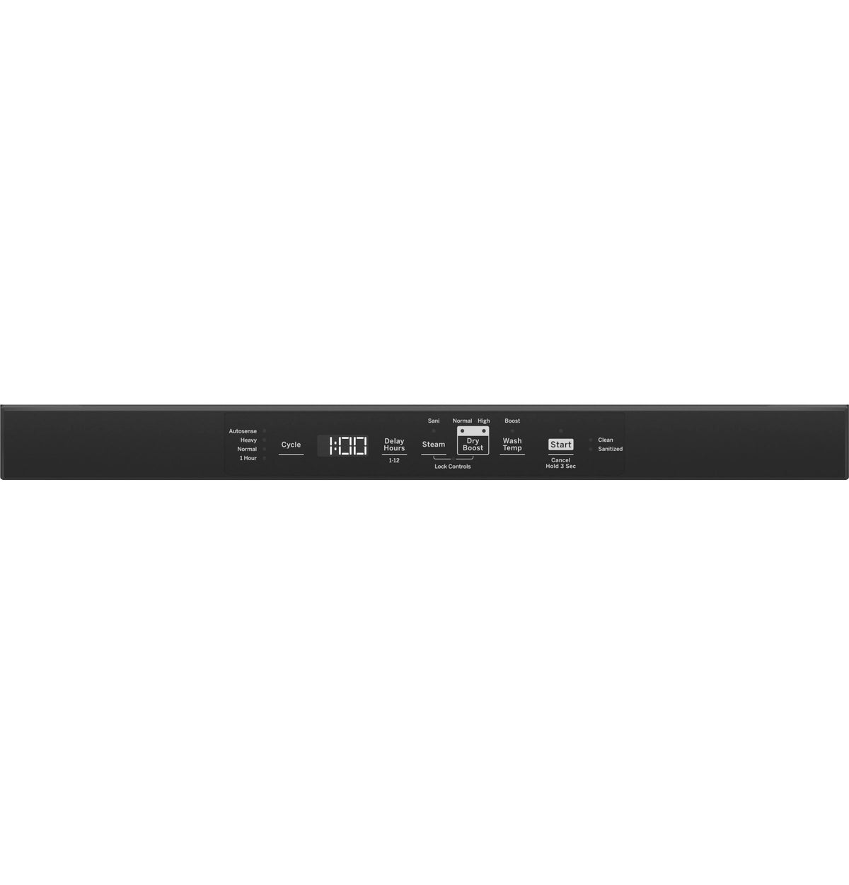 GE Top Control with Plastic Interior Dishwasher with Sanitize Cycle & Dry Boost - Black (GDT550PGRBB)