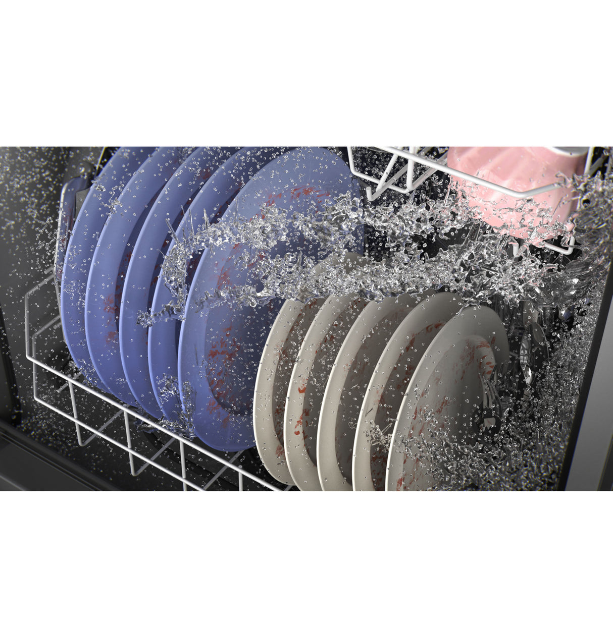 GE Top Control with Plastic Interior Dishwasher with Sanitize Cycle & Dry Boost - Black (GDT550PGRBB)