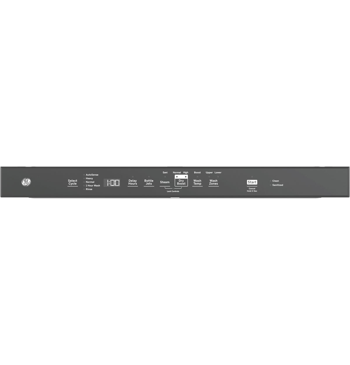 GE Fingerprint Resistant Top Control with Stainless Steel Interior Dishwasher with Sanitize Cycle - Fingerprint Resistant Stainless (GDT650SYVFS)