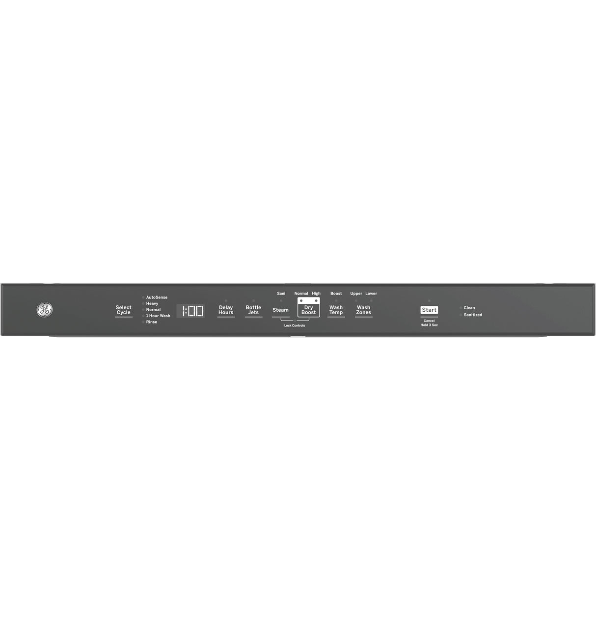 GE Fingerprint Resistant Top Control with Stainless Steel Interior Dishwasher with Sanitize Cycle - Fingerprint Resistant Stainless (GDT650SYVFS)