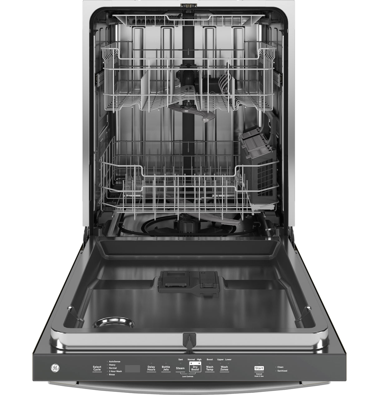 GE Top Control with Stainless Steel Interior Dishwasher with Sanitize Cycle - Stainless Steel (GDT670SYVFS)