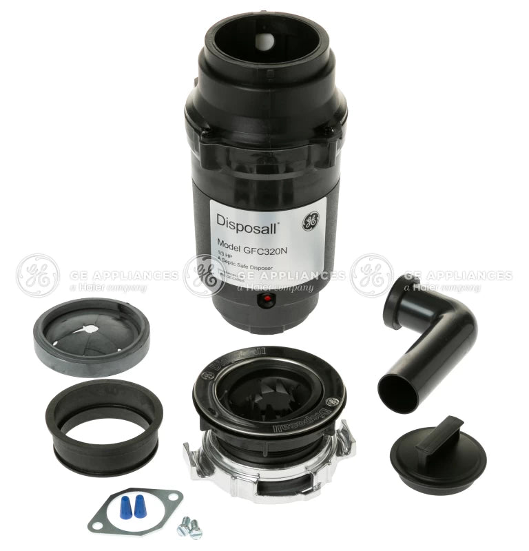 GE DISPOSALL 1/3 HP Continuous Feed Garbage Disposer Non-Corded - Black (GFC320N)