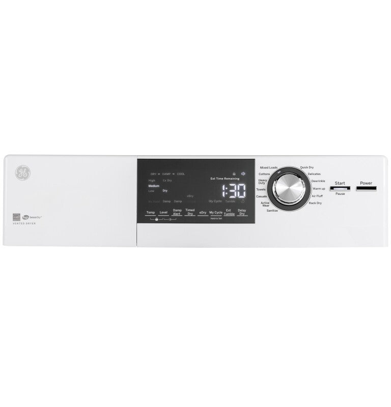GE 24" 4.3 Cu.Ft. Front Load Vented Electric Dryer with Stainless Steel Basket - White (GFD14ESSNWW)
