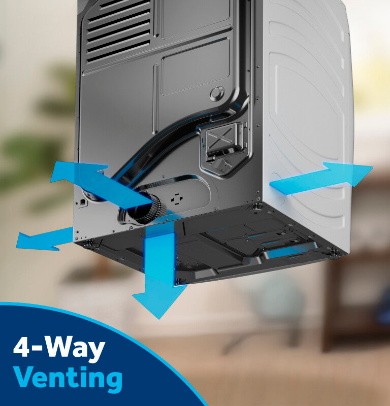 GE 7.8 cu. ft. Capacity Smart Front Load Electric Dryer with Sanitize Cycle - White (GFD55ESSNWW)