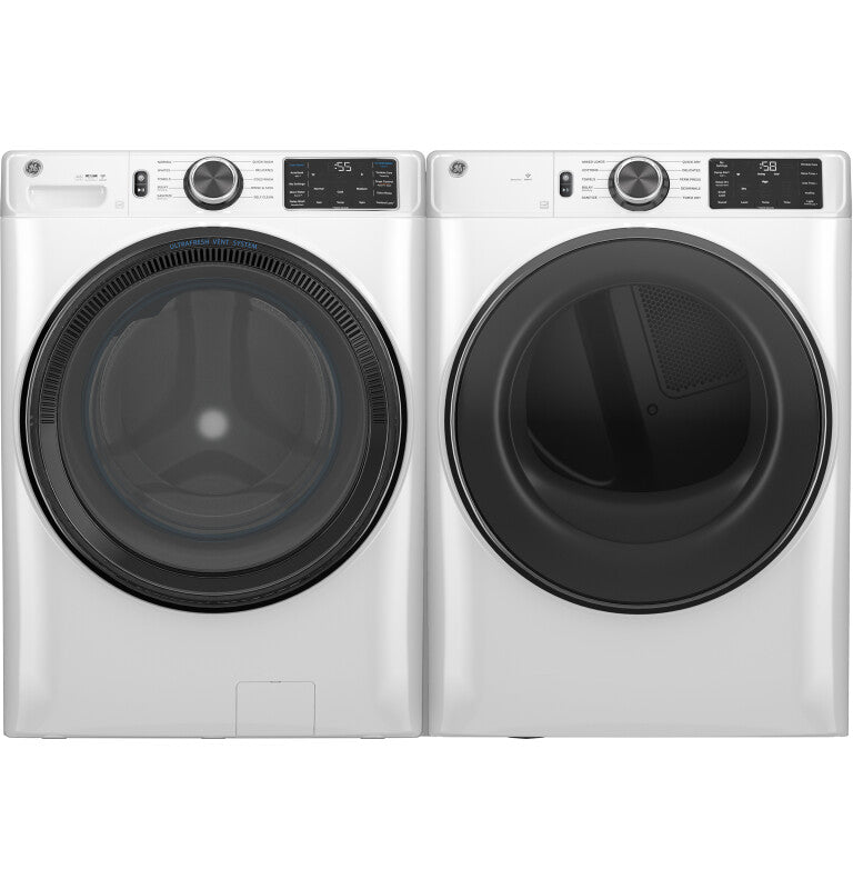 GE 7.8 cu. ft. Capacity Smart Front Load Electric Dryer with Sanitize Cycle - White (GFD55ESSNWW)