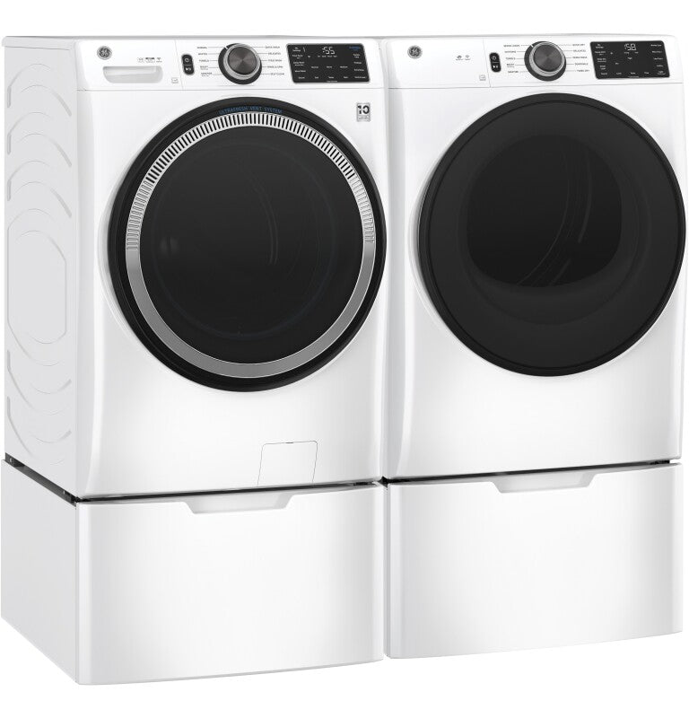 GE 7.8 cu. ft. Capacity Smart Front Load Gas Dryer with Sanitize Cycle - White (GFD55GSSNWW)