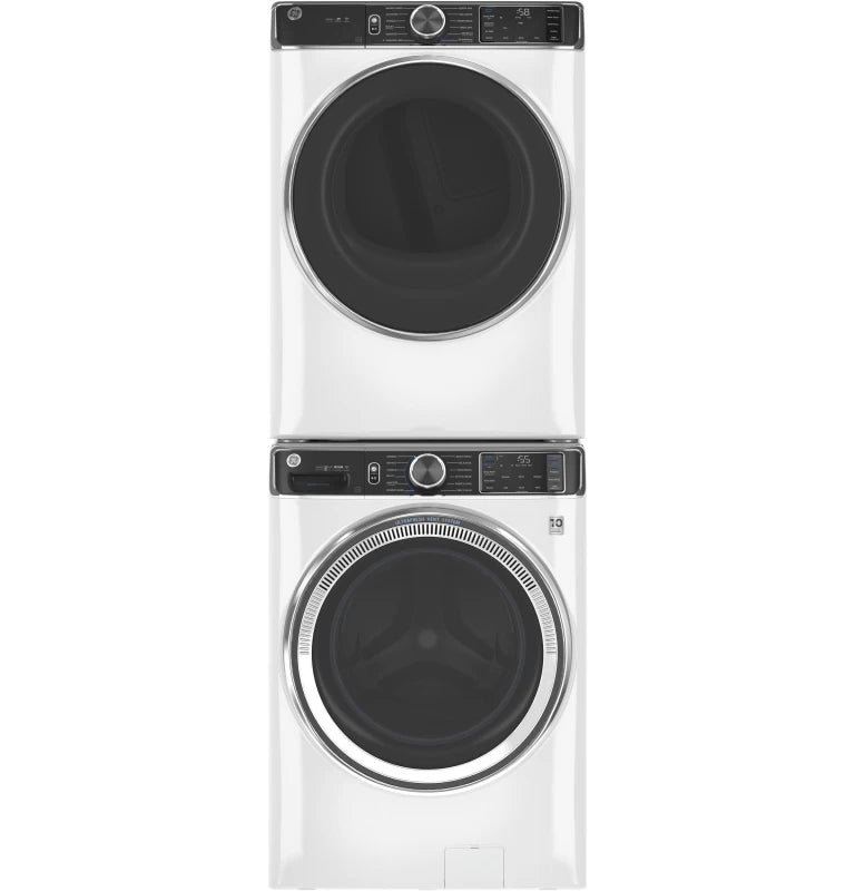 GE 7.8 cu. ft. Capacity Smart Front Load Gas Dryer with Steam and Sanitize Cycle - White (GFD85GSSNWW)