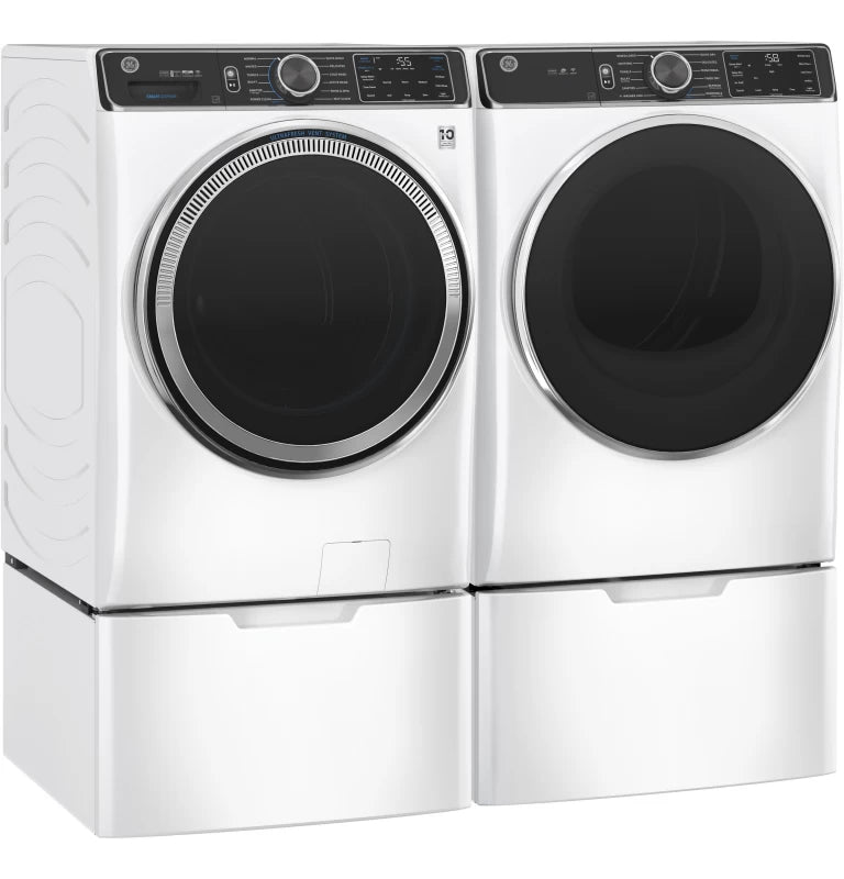 GE 7.8 cu. ft. Capacity Smart Front Load Gas Dryer with Steam and Sanitize Cycle - White (GFD85GSSNWW)