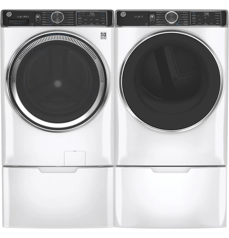 GE 7.8 cu. ft. Capacity Smart Front Load Gas Dryer with Steam and Sanitize Cycle - White (GFD85GSSNWW)