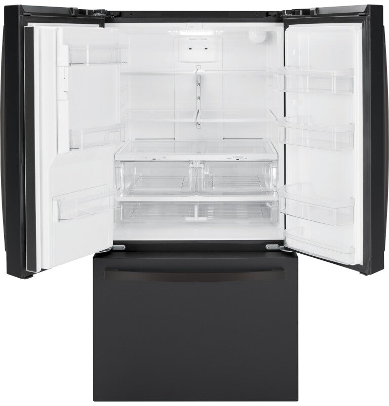 GE 25.7 Cu. Ft. French-Door Refrigerator - Fingerprint Resistant Black Slate (GFE26JEMDS)