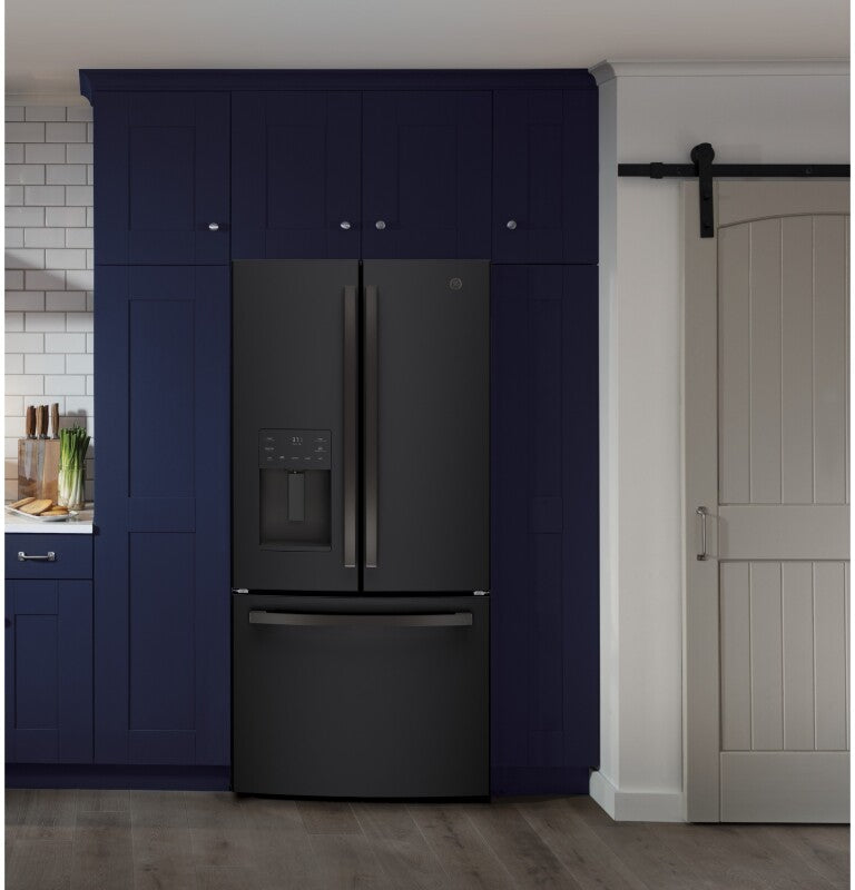 GE 25.7 Cu. Ft. French-Door Refrigerator - Fingerprint Resistant Black Slate (GFE26JEMDS)