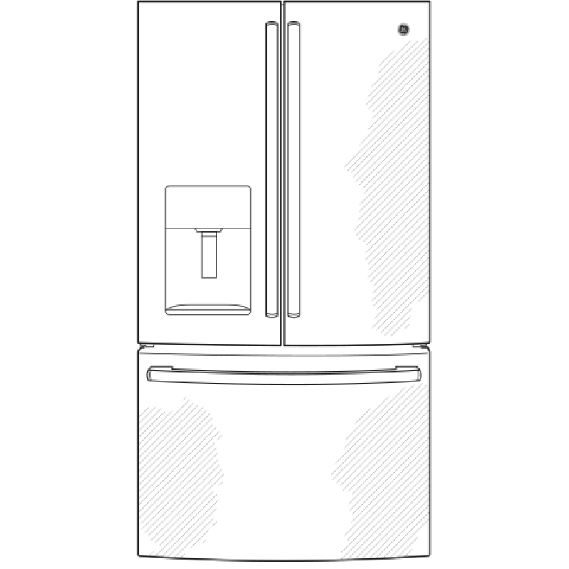 GE 25.7 Cu. Ft. French-Door Refrigerator - Black Slate (GFE26JEMDS)