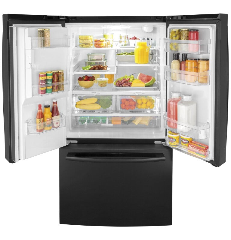 GE 25.7 Cu. Ft. French-Door Refrigerator - Black (GFE26JGMBB)