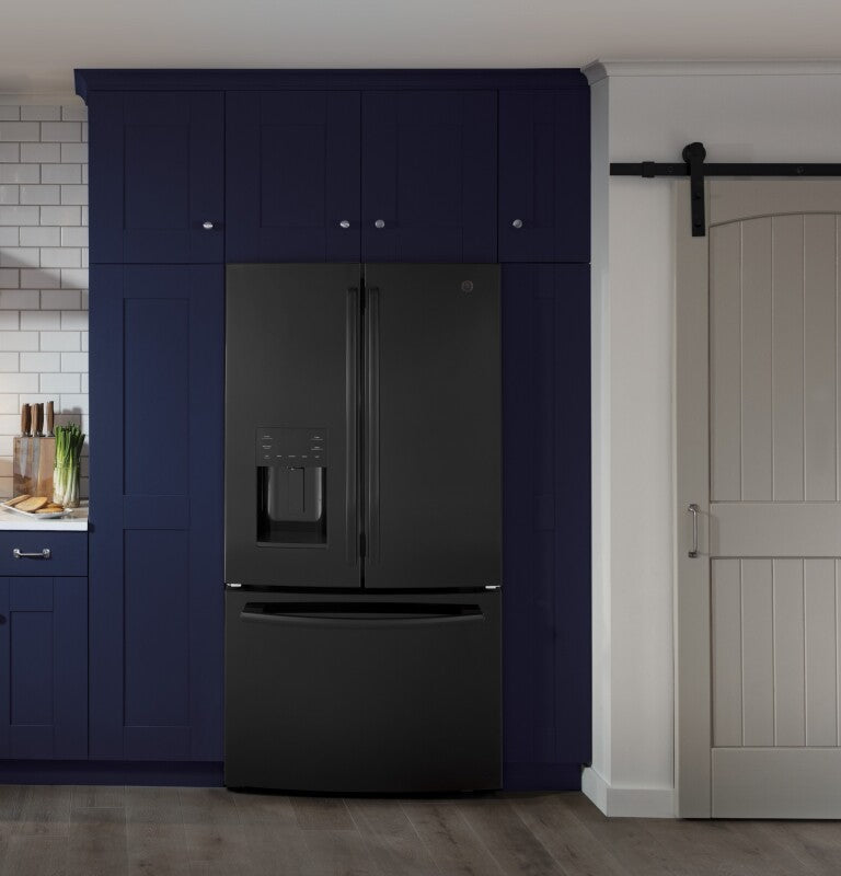 GE 25.7 Cu. Ft. French-Door Refrigerator - Black (GFE26JGMBB)