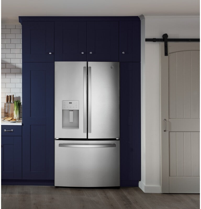 GE 25.7 Cu. Ft. Fingerprint Resistant French-Door Refrigerator - Fingerprint Resistant Stainless Steel (GFE26JYMFS)