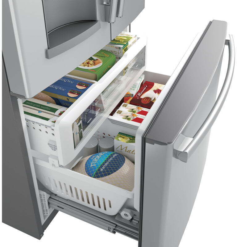 GE 27.7 Cu. Ft. Fingerprint Resistant French-Door Refrigerator - Fingerprint Resistant Stainless Steel (GFE28GYNFS)