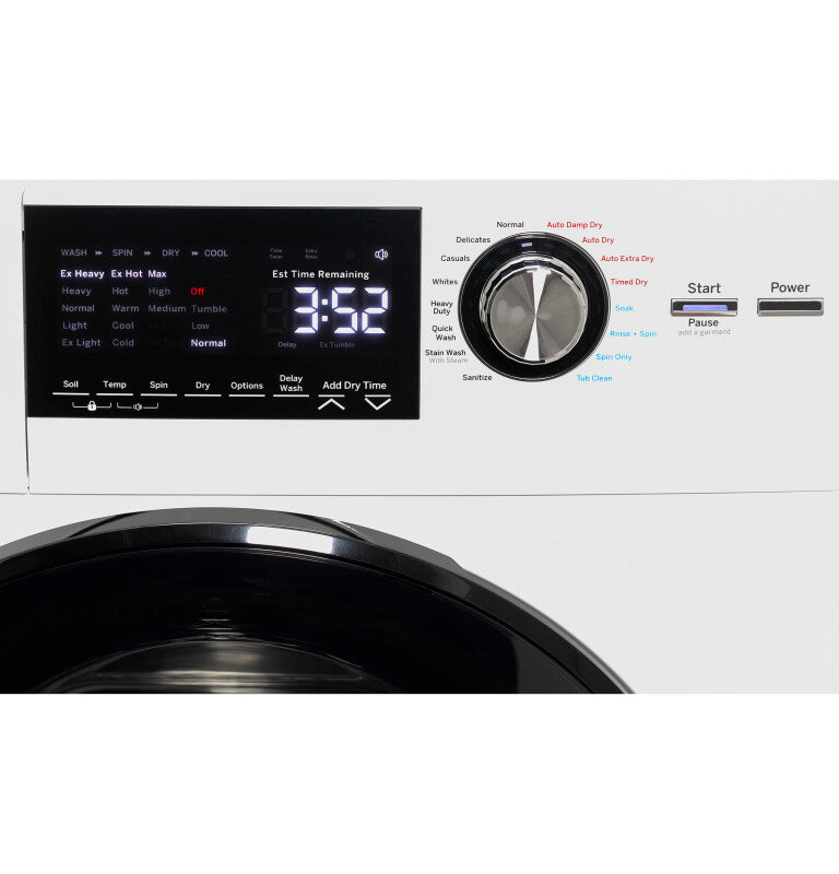GE 24" 2.4 cu. ft.Capacity Front Load Washer/Condenser Dryer Combo - White (GFQ14ESSNWW)