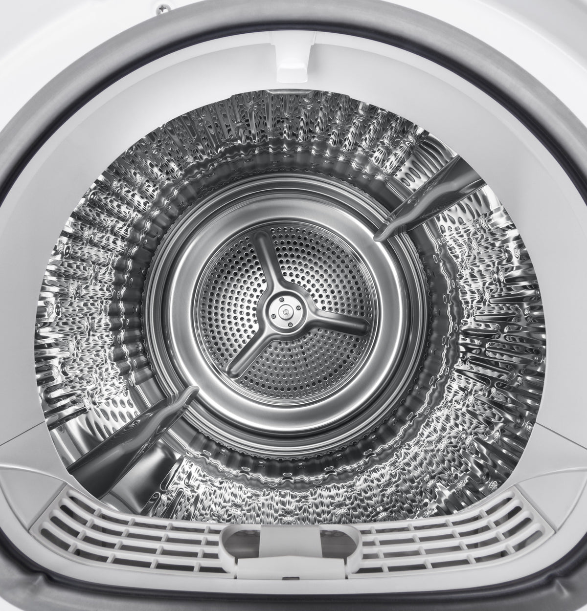GE 24" 4.1 Cu.Ft. Front Load Ventless Condenser Electric Dryer with Stainless Steel Basket - White (GFT14ESSMWW)
