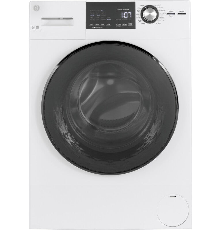 GE 24" 2.4 Cu. Ft. Front Load Washer with Steam - White (GFW148SSMWW)