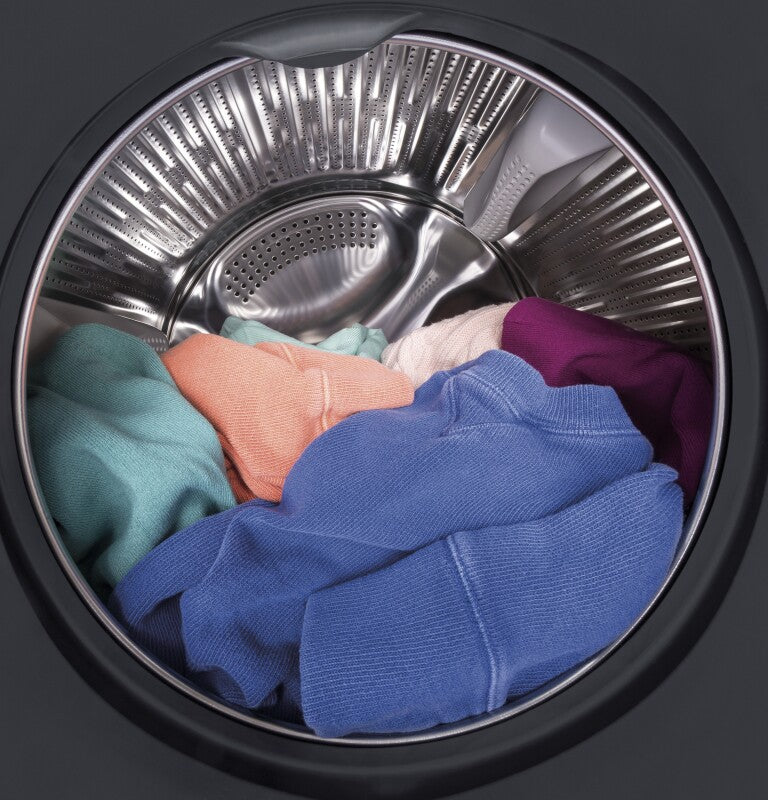 GE 24" 2.4 Cu. Ft. Front Load Washer with Steam - White (GFW148SSMWW)