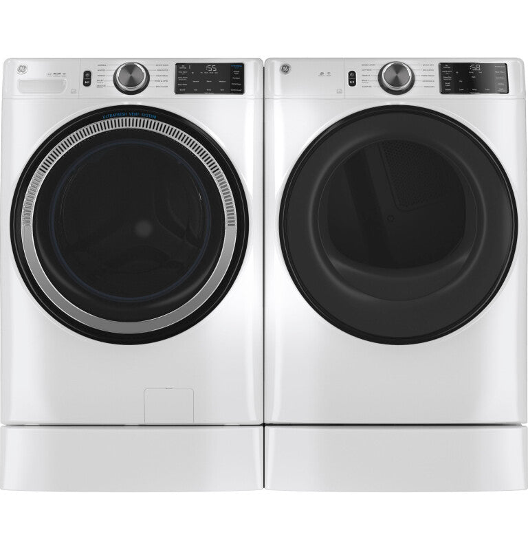 GE 4.8 cu. ft. Capacity Smart Front Load Washer with UltraFresh Vent System with OdorBlock and Sanitize w/Oxi - White (GFW550SSNWW)